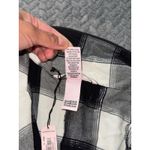 Victoria's Secret Victorias‎ Secret Black Plaid Romper Jumpsuit Flannel Pajama Size M NWT Photo 4