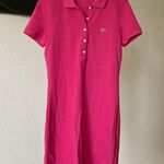 Lacoste made in Peru slim fit polo mini dress in fuchsia Photo 2