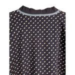Talbots  Pleated Dark & Light‎ Blue Dots Tie Neck Top Size Medium Photo 9