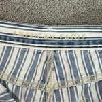 American Eagle  Outfitters Striped High Rise Mom Jean Shorts Blue White 10 Cuffed Photo 8