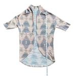 Maurice's  Pink & Gray Western Aztec Open Front Short Sleeve Cardigan Size Medium Photo 7