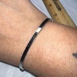 MantraBand  Silver Tone  “Believe” Thin Cuff Bracelet Photo 0