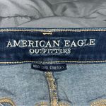American Eagle  Outfitters Dark Blue Jean Shorts with Floral Embroidery Photo 4