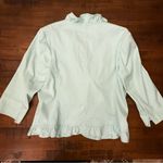 Talbots Ruffle Stretch Grace Fit Jacket Blazer 14 Mint green pockets Photo 4