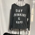 Day drinking and nap long sleeve sweatshirt​​​ Gray Size L Photo 1