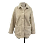 Madewell Sherpa Walton Shirt-Jacket Cream Ivory Button Down Size XS Photo 2