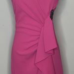 Pinko GAFF ABITO Fuchsia Ruffle Midi Dress IT 38 US 2 Elegant Cocktail Pink Photo 3