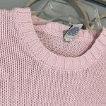 Vintage Pink Cotton Sweater Crewneck Cotton Womens Medium Photo 2