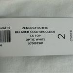 Zenergy by Chico’s Ruthie Relaxed Cold Shoulder Top Chico Sz 2 US Sz 12 NWT White Photo 7