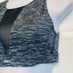 Victoria's Secret Victoria’s Secret VSX Mesh Cut Out Back V Neck Front Sports Bra Small Gray Black Photo 3