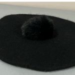 Black Fuzzy Faux Fur Pom Photo 1