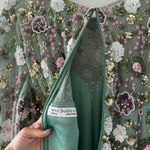 Mac Duggal Sequined Floral Long Sleeve High Neck Sage Green Dress 10 Photo 14