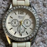 Geneva‎ women’s tan/cream colored silicon adjustable watch Tan Photo 2