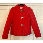 Michael Michael kors red quilted silver clasp jacket size small Photo 1
