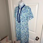 CABANA LIFE Upf 50 Nautical Sailboat Twill Tape Mini Dress Caftan Blue L NWT Size L Photo 4