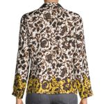 NWOT Kobi Halperin 100% silk dip dye floral jacket blazer marigold Large Photo 5