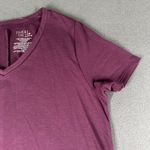 Time and Tru Dress Womens M Purple Short Sleeve‎ V Neck Casual Stretch Pockets Blue Size M Photo 3