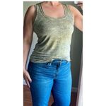 Sam Edelman  Shimmery Gold and Black Hi-Low round hem Top/Tank/Shirt/Blouse S Med Photo 1