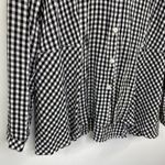 J Jill Black White Checkered Button Down Long Sleeve Shirt Women M Collar Casual Size M Photo 2