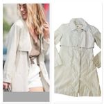 Anthropologie Beige anthropology tulle trench coat size M Photo 1