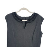 Lafayette 148  New York Grey Sequin Sleeveless Dress Pockets Career Womens 8 Photo 1