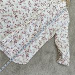Garnet Hill  Essential Organic-Cotton Button Down Shirt Longsleeve Floral Size 12 Photo 9