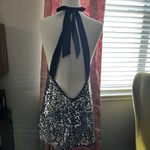 Victoria's Secret Womens small VICTORIA SECRET SEXY SEQUIN MICRO MINI PARTY DRESS /TUNIC HALTER Photo 4
