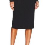 Commando  Pull On Back Slit Pencil Midi Skirt Black Medium M Photo 0