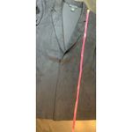Joan Vass Joan‎ Vass Faux Suede Vegan Leather Blazer Womens XL Black Stretch Jacket Photo 13