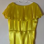 NWT Mille Eloise Ruffle Sleeve Dress Citron Yellow Satin Size Large Photo 10