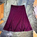 Banana Republic  Burgundy Slinky Midi Skirt Photo 0