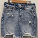 American Eagle Distressed Mini Blue Skirt Photo 0