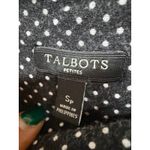 Talbots  Petite Polka Dot Maxi Skirt Black White Pull On Cotton Small Petite Photo 4