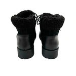 Geox Waterproof Rawelle ABX Leather Combat Ankle Boots Faux Fur Black Size 7 NWT Photo 7