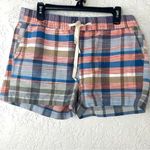 Caslon | Blue Nichole Plaid Stretch Multi Colored Shorts Size M Photo 0