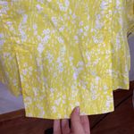 CAbi yellow floral print light cotton blend utility cargo field jacket size S Photo 13