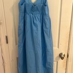 Quince Blue  V Maxi Dress Photo 3