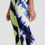 Athleta  Vibrant Yellow and Blue Leggings Photo 0