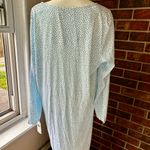 Miss Elaine Long Sleeve Ruffles Light Blue Polka Dot Nightgown House Dress Cozy Size 1X Photo 5