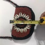 Vtg Cowry Shell Beaded Mini Shoulder Crossbody Boho Beachy Purse Teal Red Black Photo 2