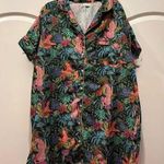 World Market Women’s sleep shirt Nightgown Size L/XL Jungle Theme Leopards Blue Size L Photo 0