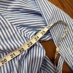 A New Day blue striped gathered waist midi shirt dress large Photo 9