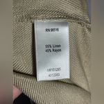 Coldwater Creek Women’s Wide Leg Trousers Linen Pants Khaki Natural Fit Sz L NWT Photo 6