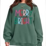Boutique Merry and Bright Christmas Longsleeve Pullover NEW Photo 0