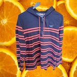 L.L. Bean Red and Blue Striped Hoodie Long Sleeve Tee‎ Size Large Photo 1