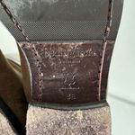 Pedro Garcia Leather Suede Pull Buckle Open Back Riding Boots Tan Brown EU38 Size 7 Photo 6