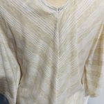 Canyon River Blues  Women Light Tan Stripped Dolman Relaxed Fit Pull Over Top L Photo 5