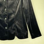 Whirlaway Frocks Black Velvet Button Blazer Petite Size 12 Vintage Short Sleeve Photo 4