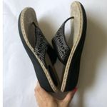 Mountain Sole  Bling Thong Wedge Sandal Black Photo 2