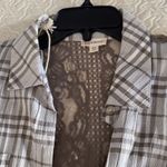 Hem & Thread  Plaid and LACE Button Down Shirt Gauze - No ironing Fits up to XL Photo 1